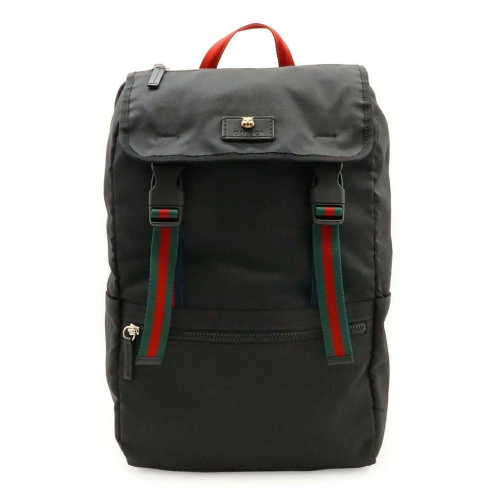 GUCCI Black Leather Backpack - Picture 2 of 10